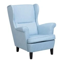 Beliani Oorfauteuil ABSON - Blauw Polyester