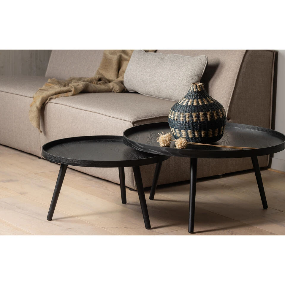 WOOOD Mesa Bijzettafel XL - Hout - Zwart - 39x78x78 4 WOOOD Mesa Bijzettafel XL - Hout - Zwart - 39x78x78 - Afbeelding 3