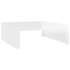 VidaXL Salontafel 100x100x35 Cm Spaanplaat Hoogglans Wit
