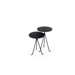 Giga Meubel Salontafel Rond Lava Zwart Ø38cm Set Van 2