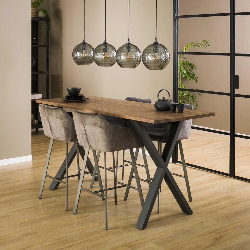 Giga Meubel Bartafel Notenhout Naturel - 180cm - Tafel Daytona 4 Giga Meubel Bartafel Notenhout Naturel - 180cm - Tafel Daytona - Afbeelding 2