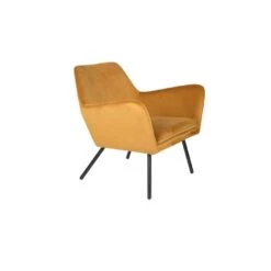 Puur Berg Fauteuil Velvet - Stof - Geel