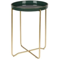 Giga Meubel Bijzettafel Rond Ø55cm - Donkergroen - Tafel Celina