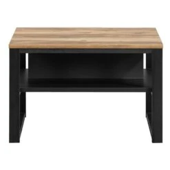 Bijzettafel Luc - Antraciet/eikenkleur - 40x67x67 Cm