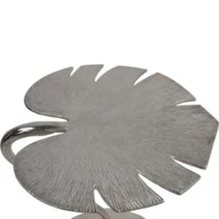 Monstera Bijzettafel Zilver - Aluminium - Zilverkleurig -VIDAXL Verkoop b9ee2b9b8804458bbff0a281b1aed49a